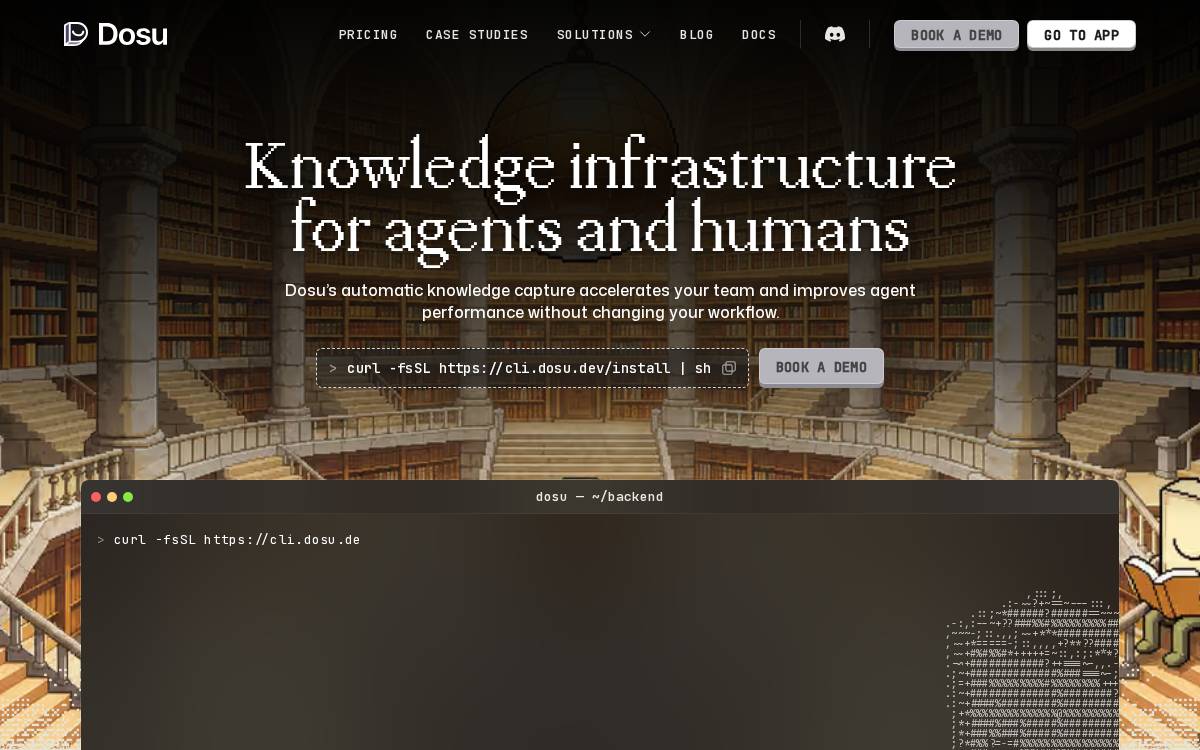 Dosu website preview
