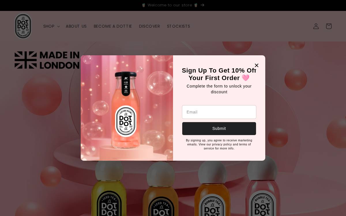 Dot Dot Tea website preview