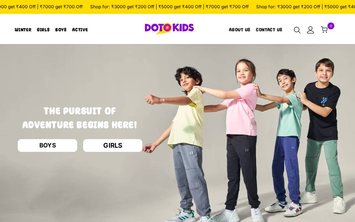 Doto Kids website preview