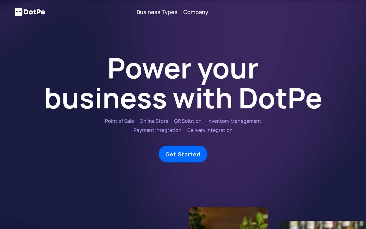 Dotpe website preview