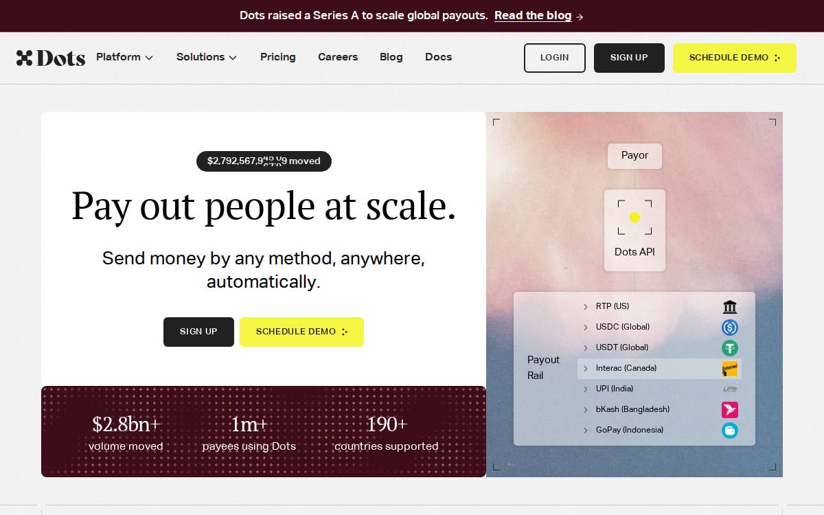 Dots website preview