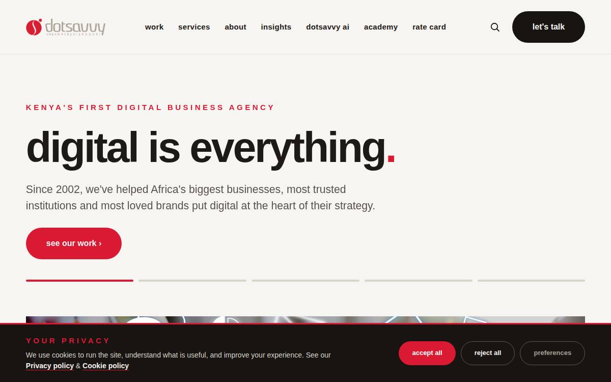 Dotsavvy website preview