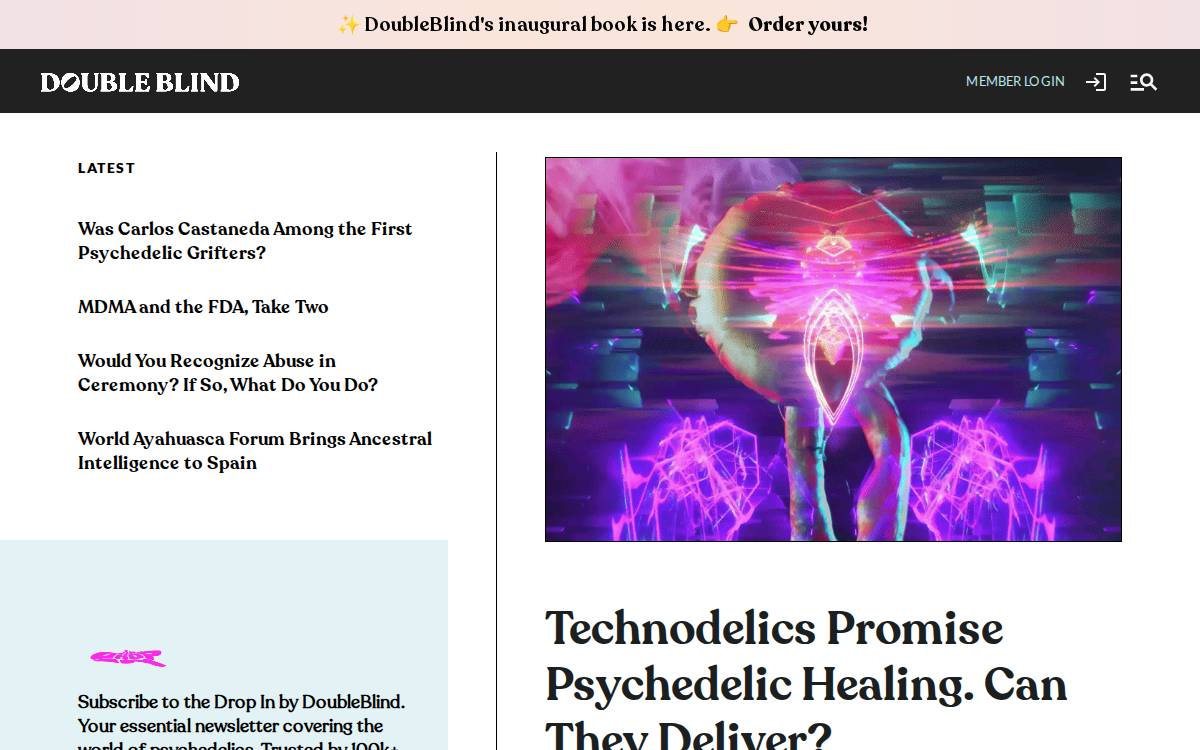 Double Blind website preview
