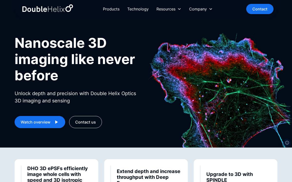 Double Helix Optics website preview