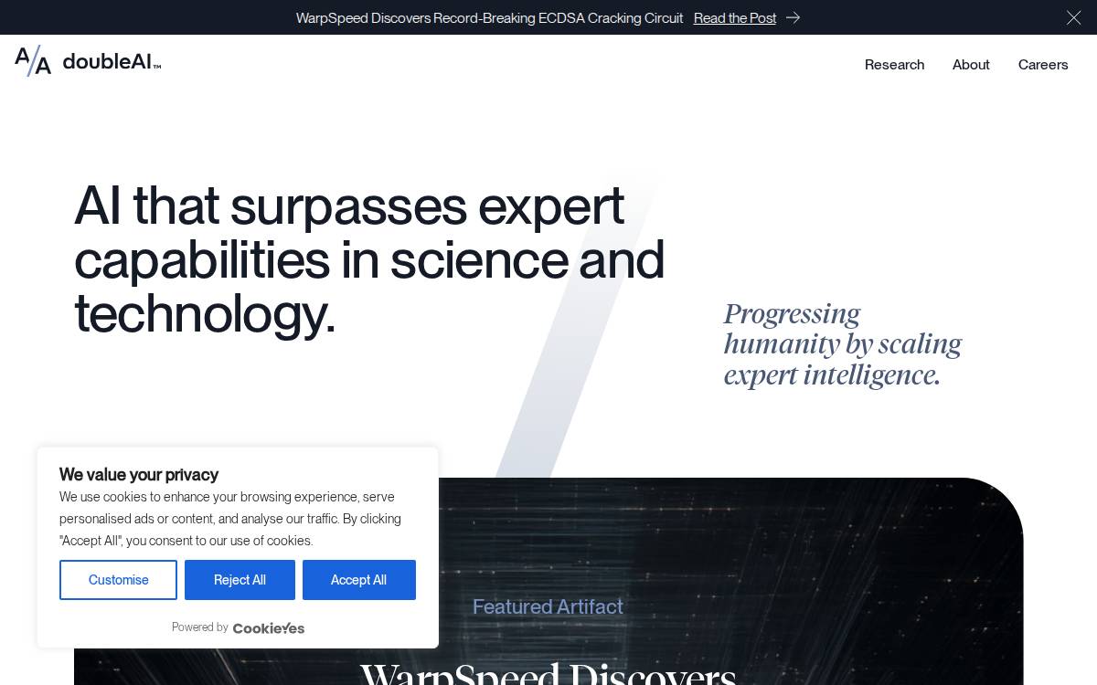 doubleAI website preview