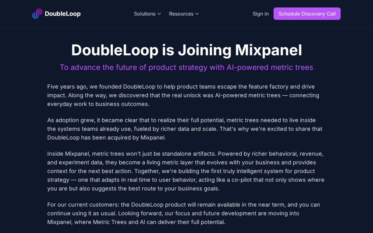 DoubleLoop website preview