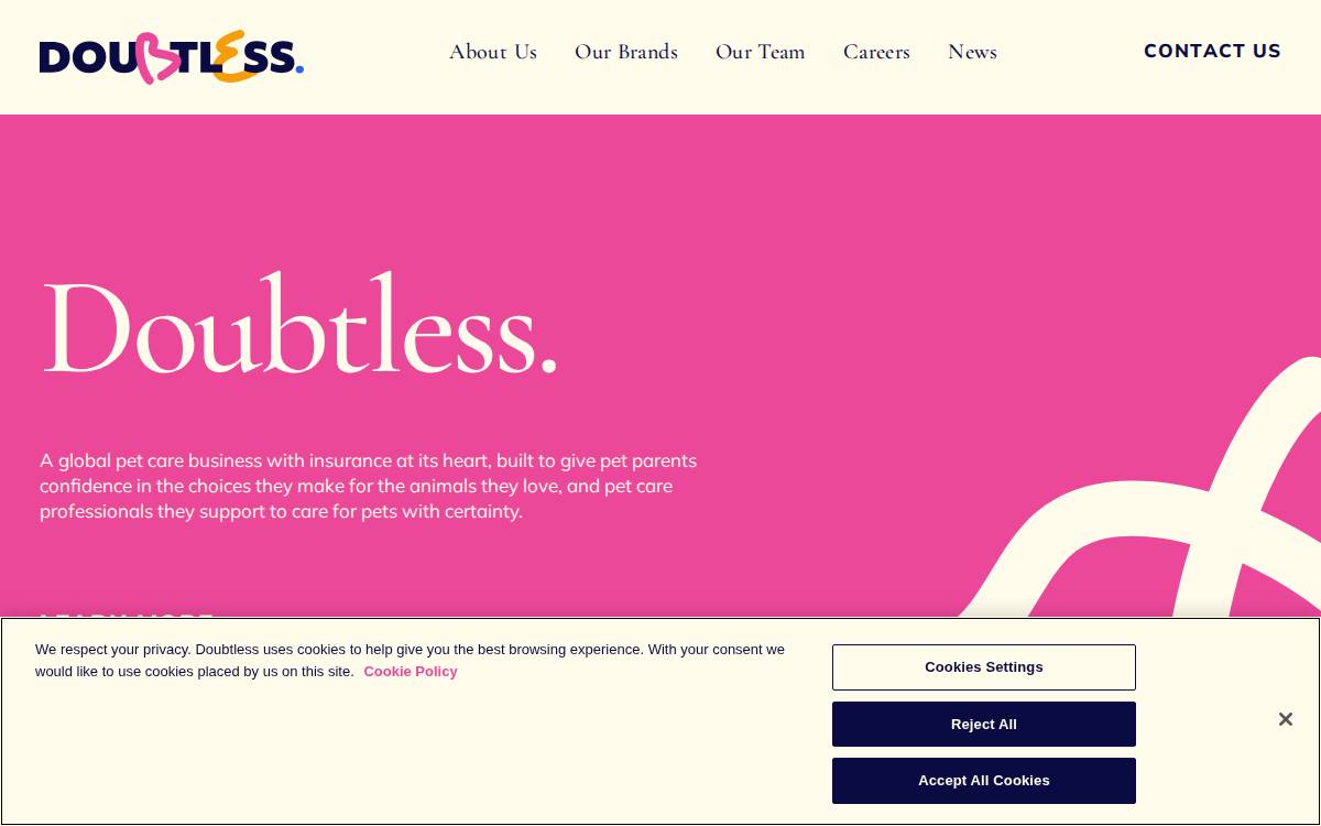 Doubtlesspet website preview