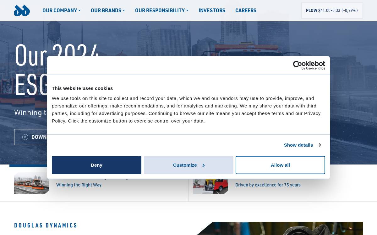 Douglas Dynamics website preview