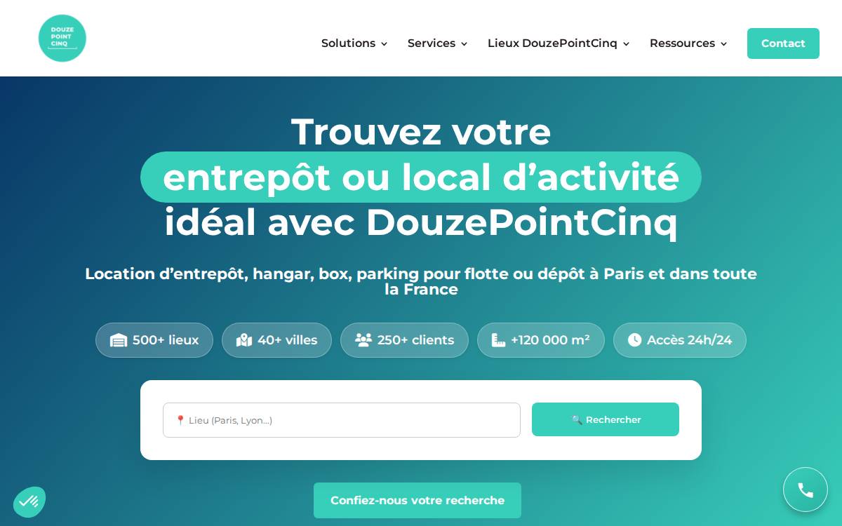 DouzePointCinq website preview