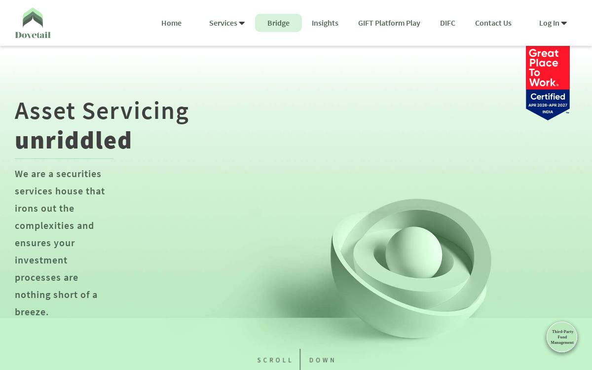 Dovetailindia website preview