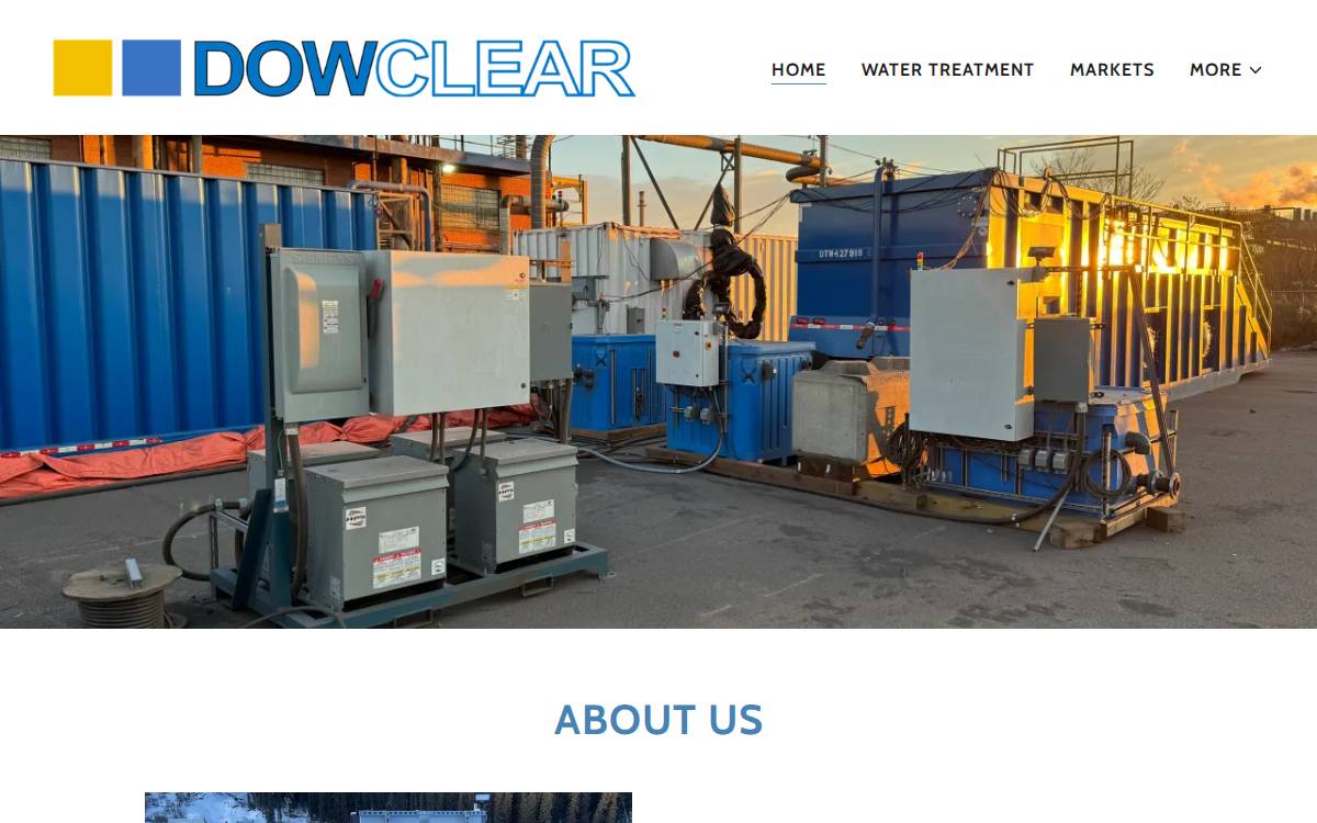 Dowclear Inc. website preview