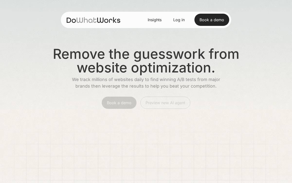 DoWhatWorks website preview