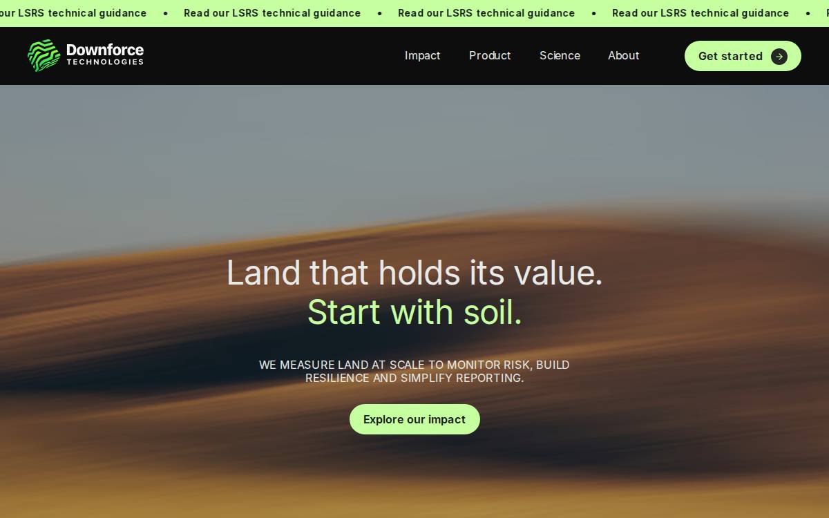 Downforce Technologies website preview