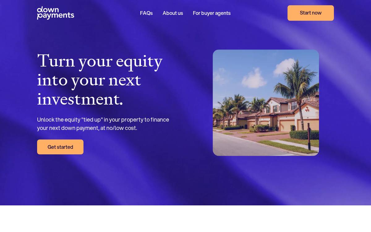 Downpayments website preview