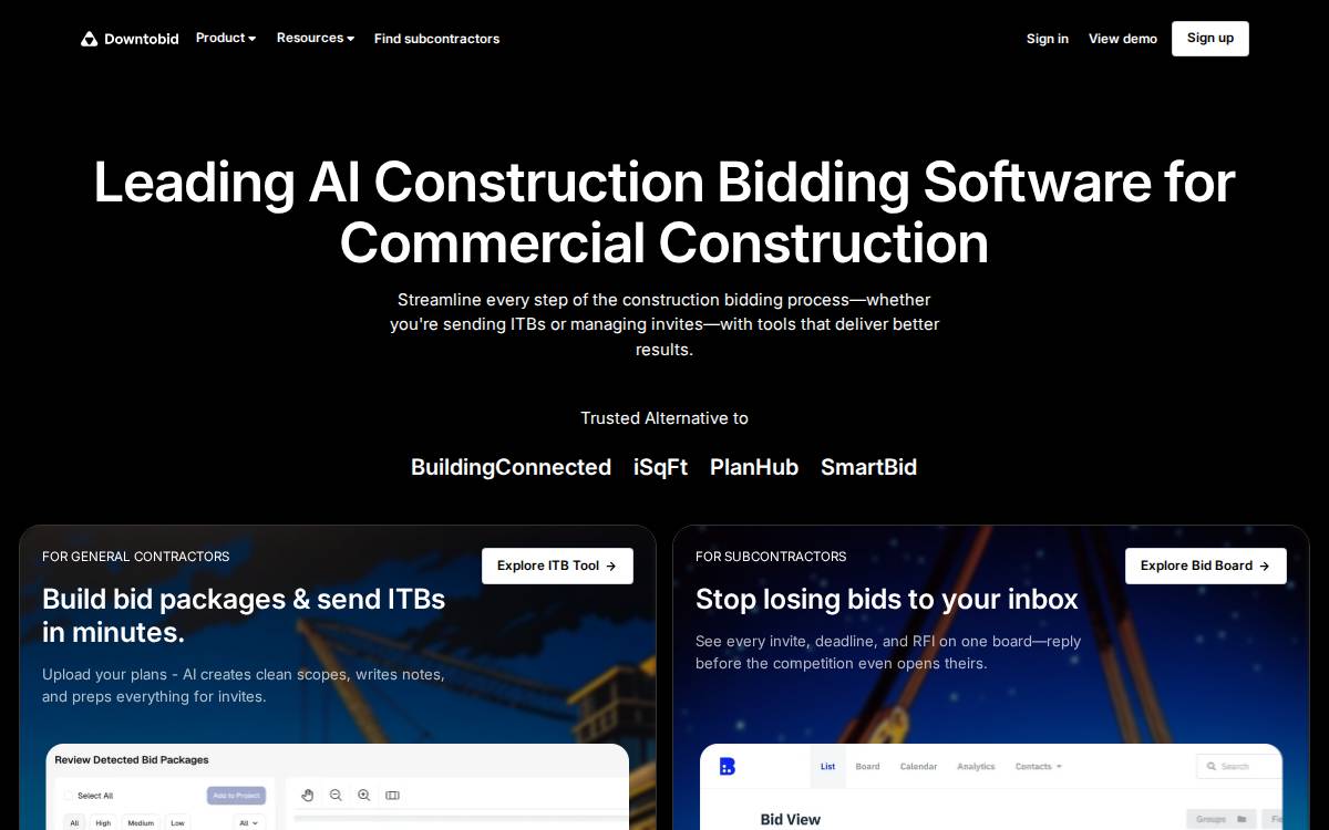 Downtobid website preview