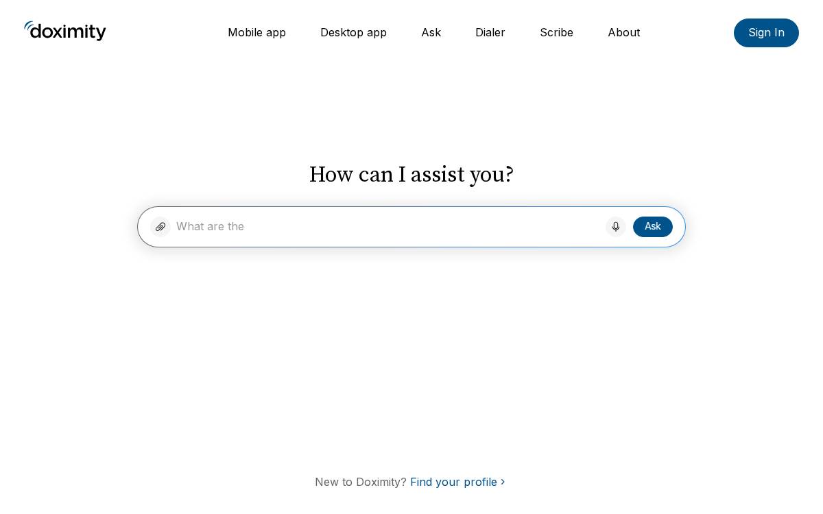 Doximity website preview