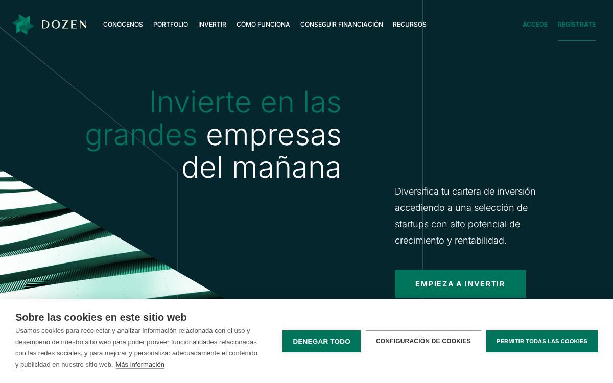 Dozen Investments website preview