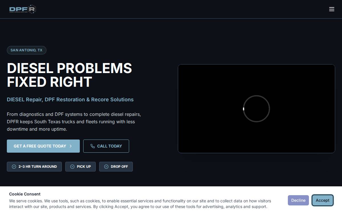 DPF Resolutions website preview