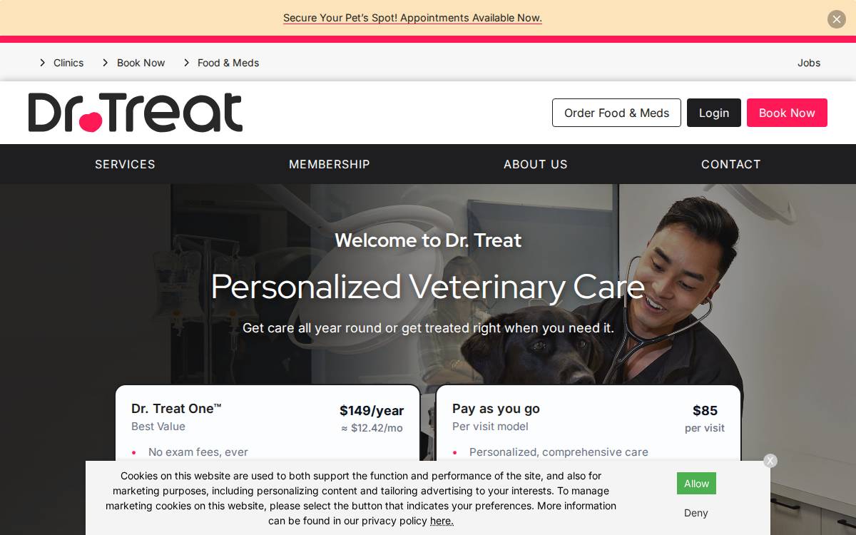 Dr. Treat website preview