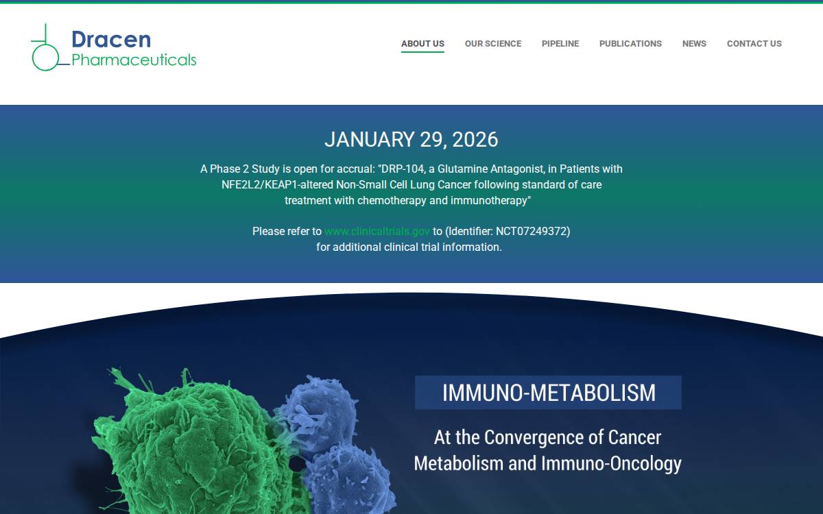 Dracenpharma website preview
