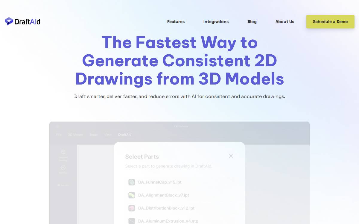 Draftaid website preview