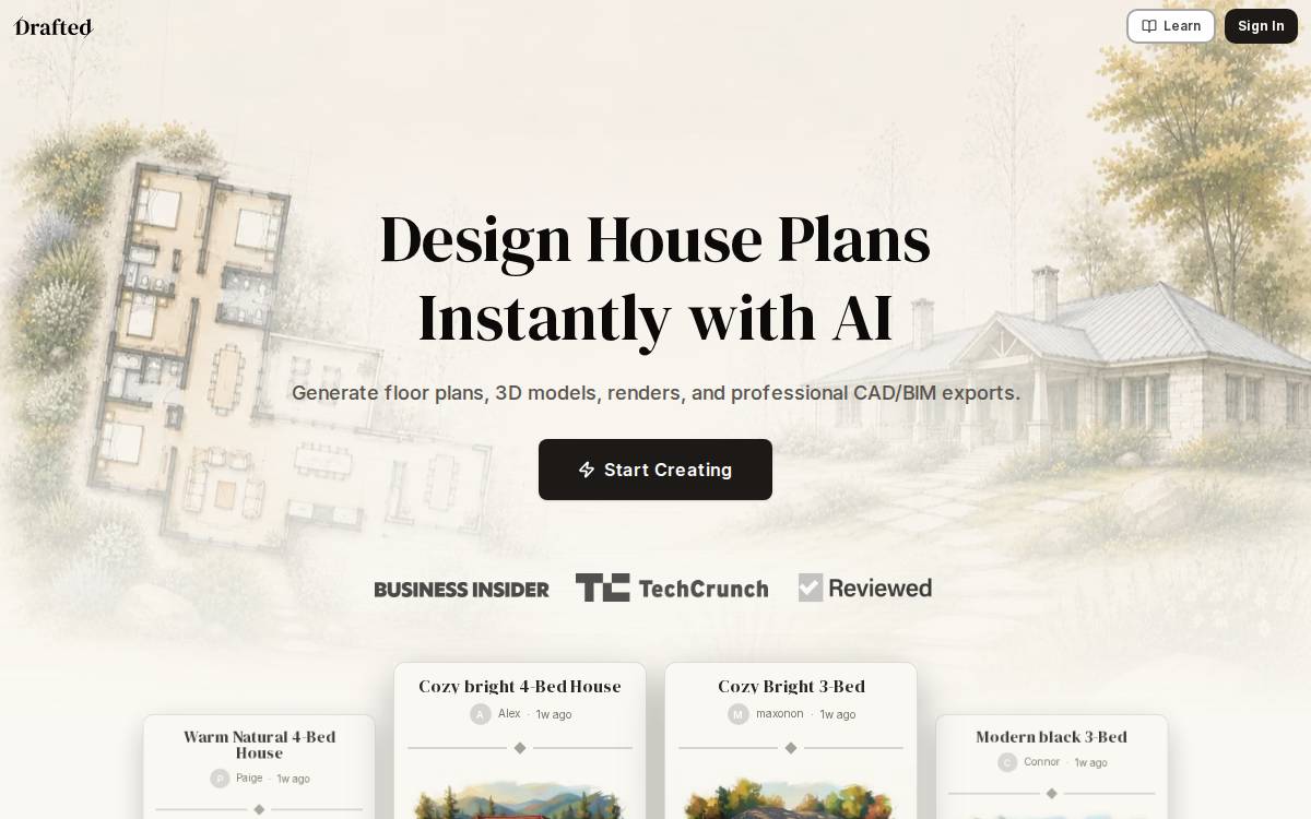 Drafted website preview