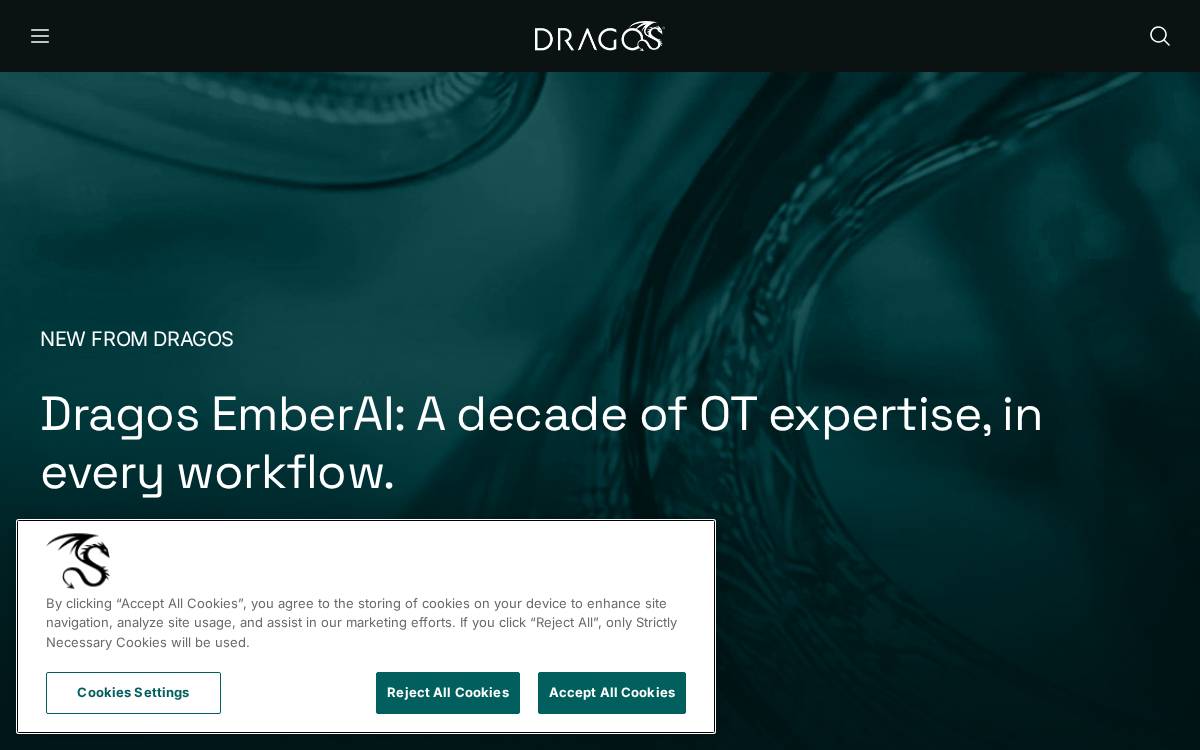Dragos website website preview