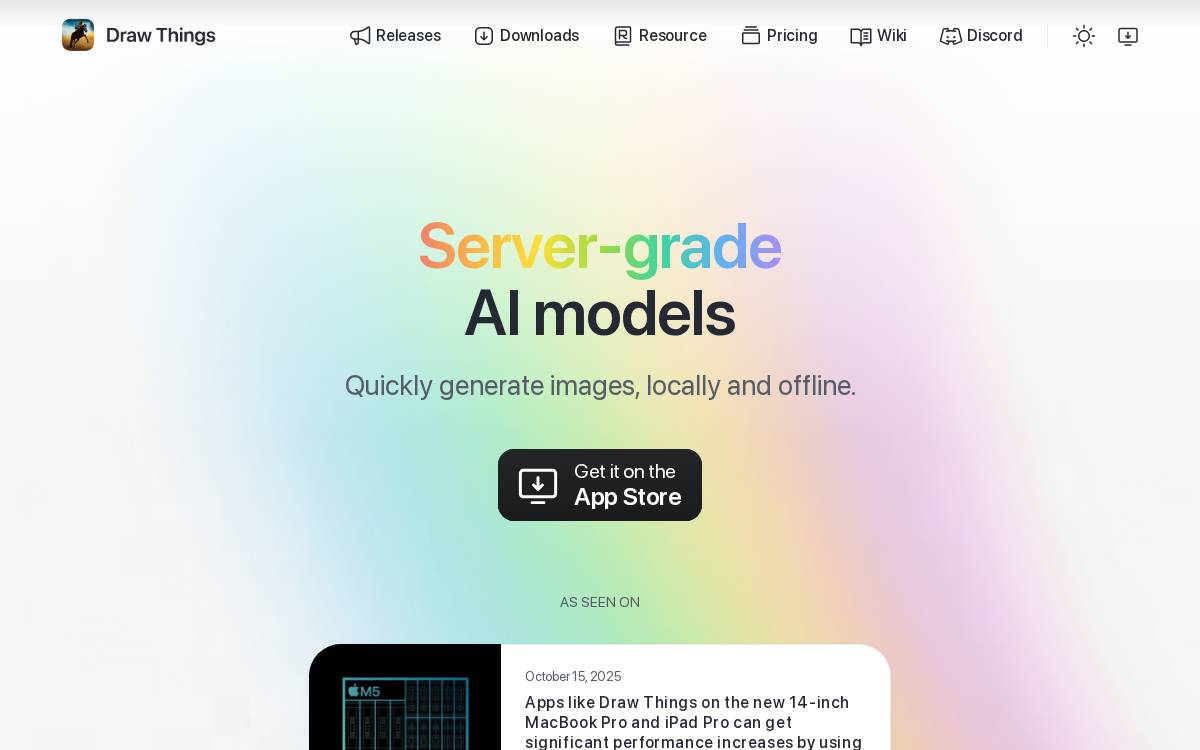 Drawthings website preview