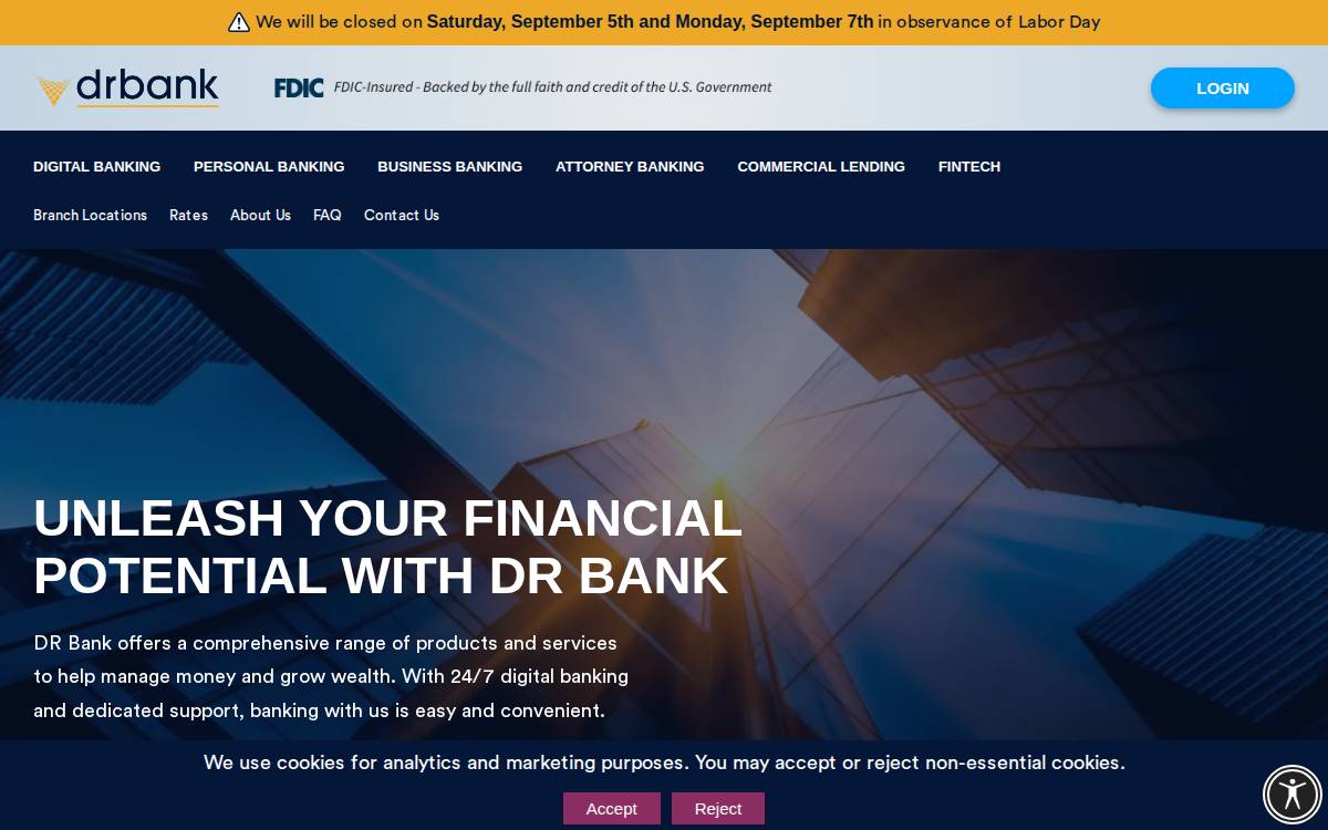 Drbank website preview