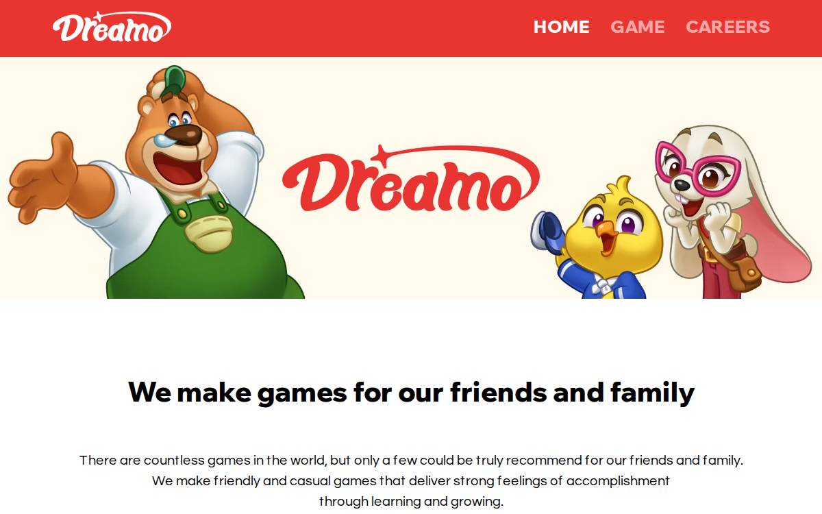 Dream O website preview