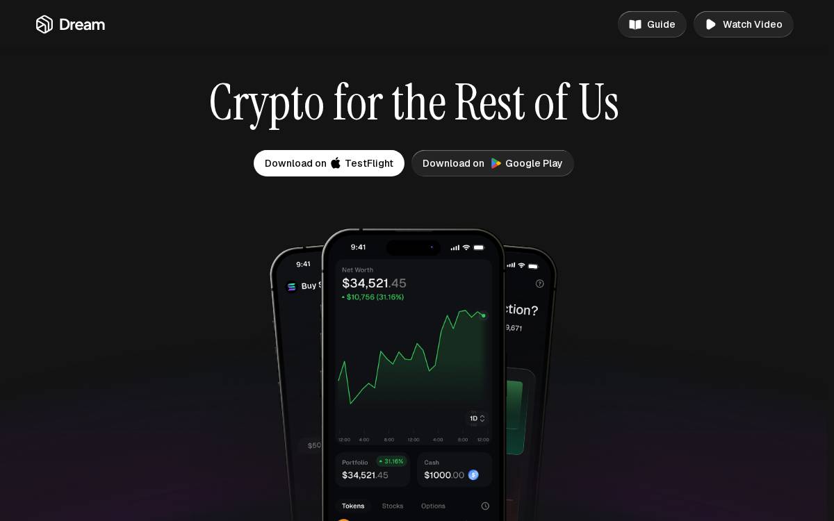 DreamOS website preview