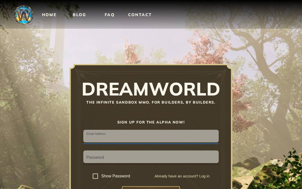 DreamWorld website preview