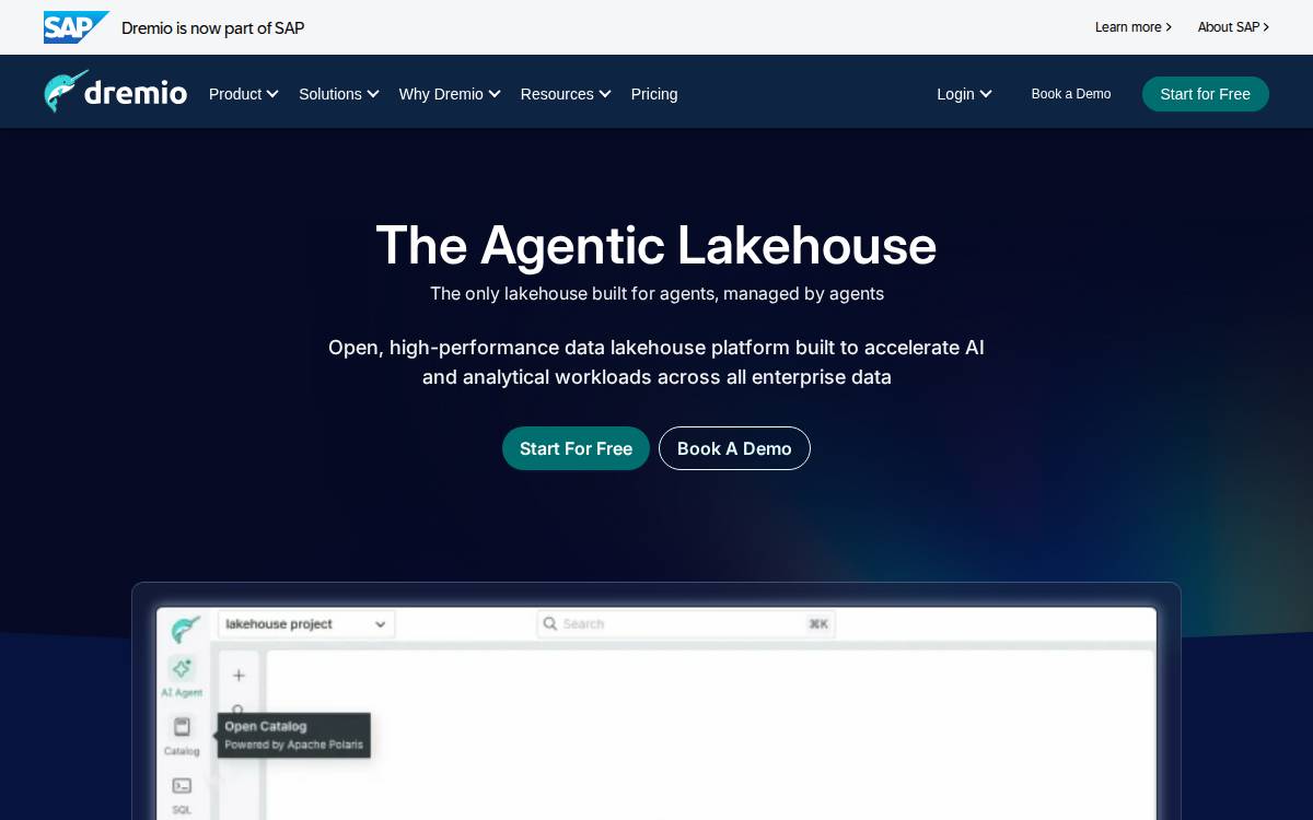 Dremio website preview