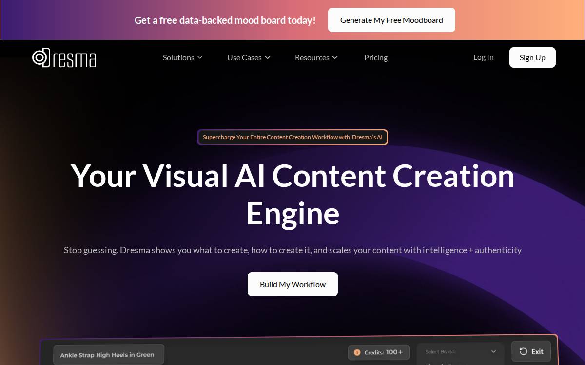 Dresma website preview
