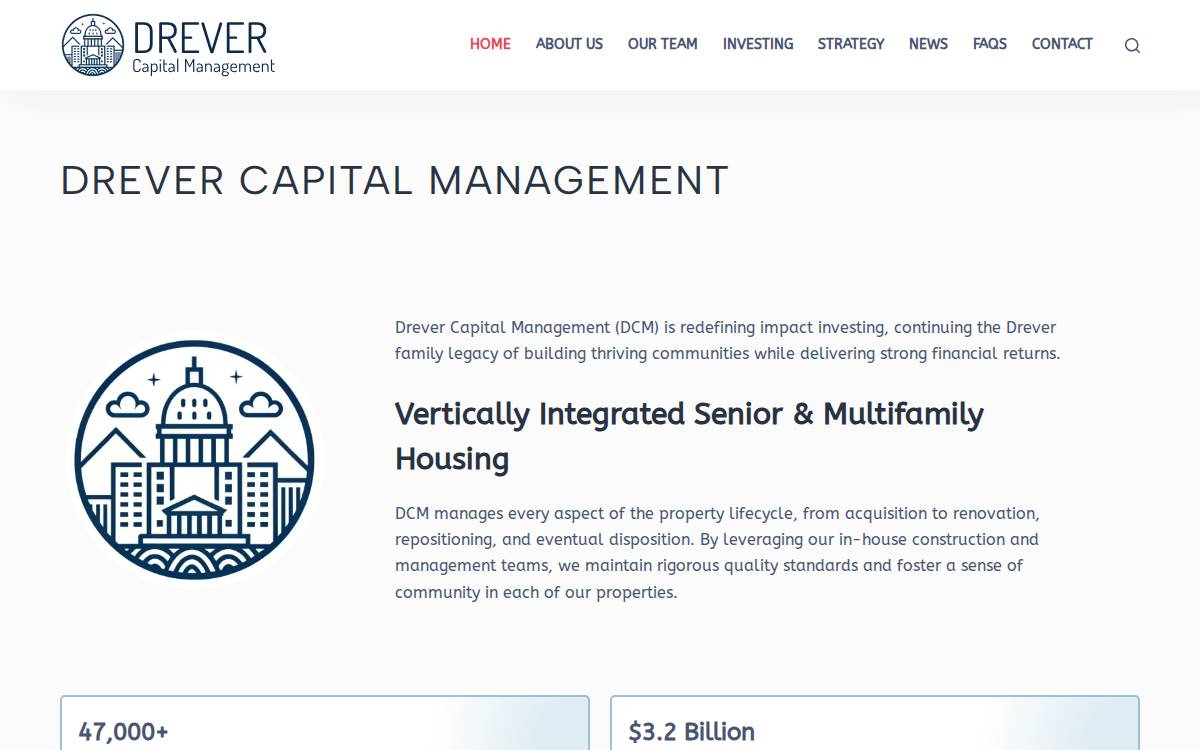 Drevercapitalmanagement website preview
