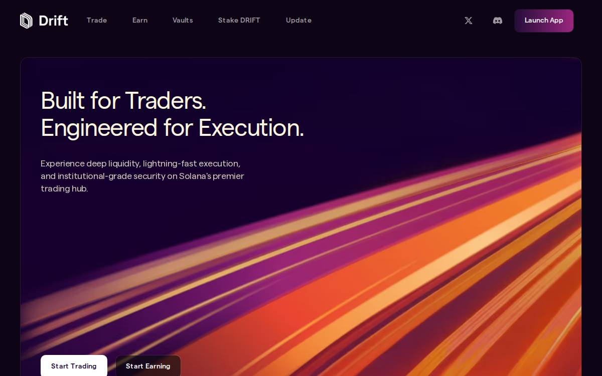 Drift Protocol website preview