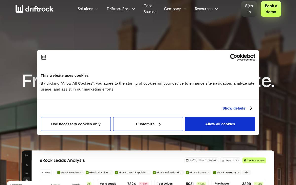Driftrock website preview