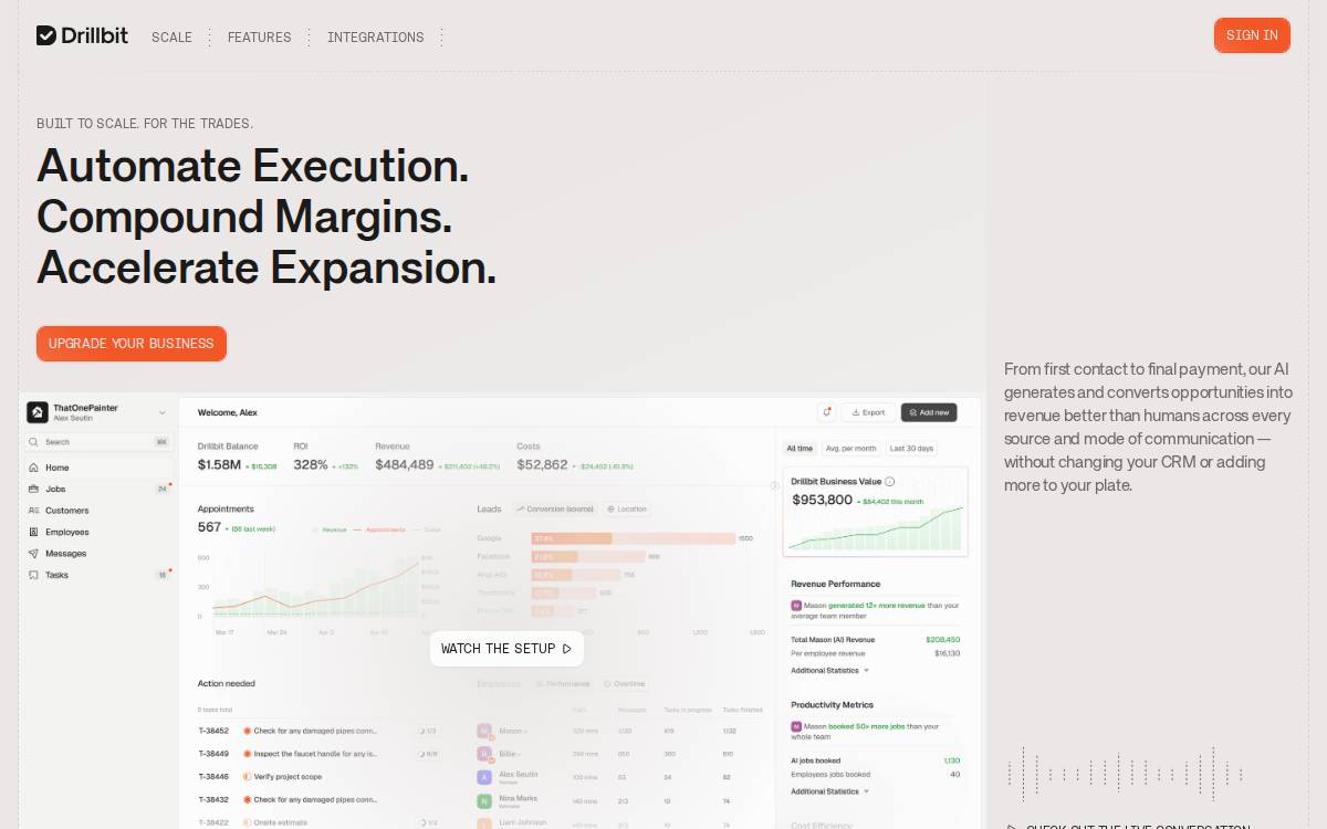 Drillbit website preview