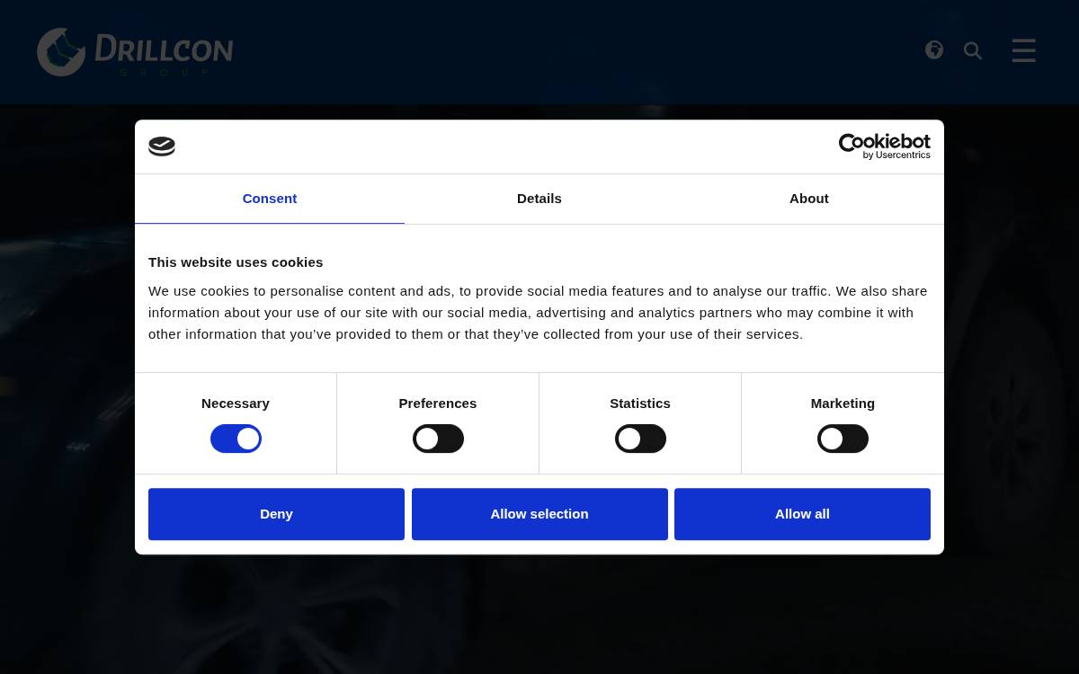 Drillcon website preview