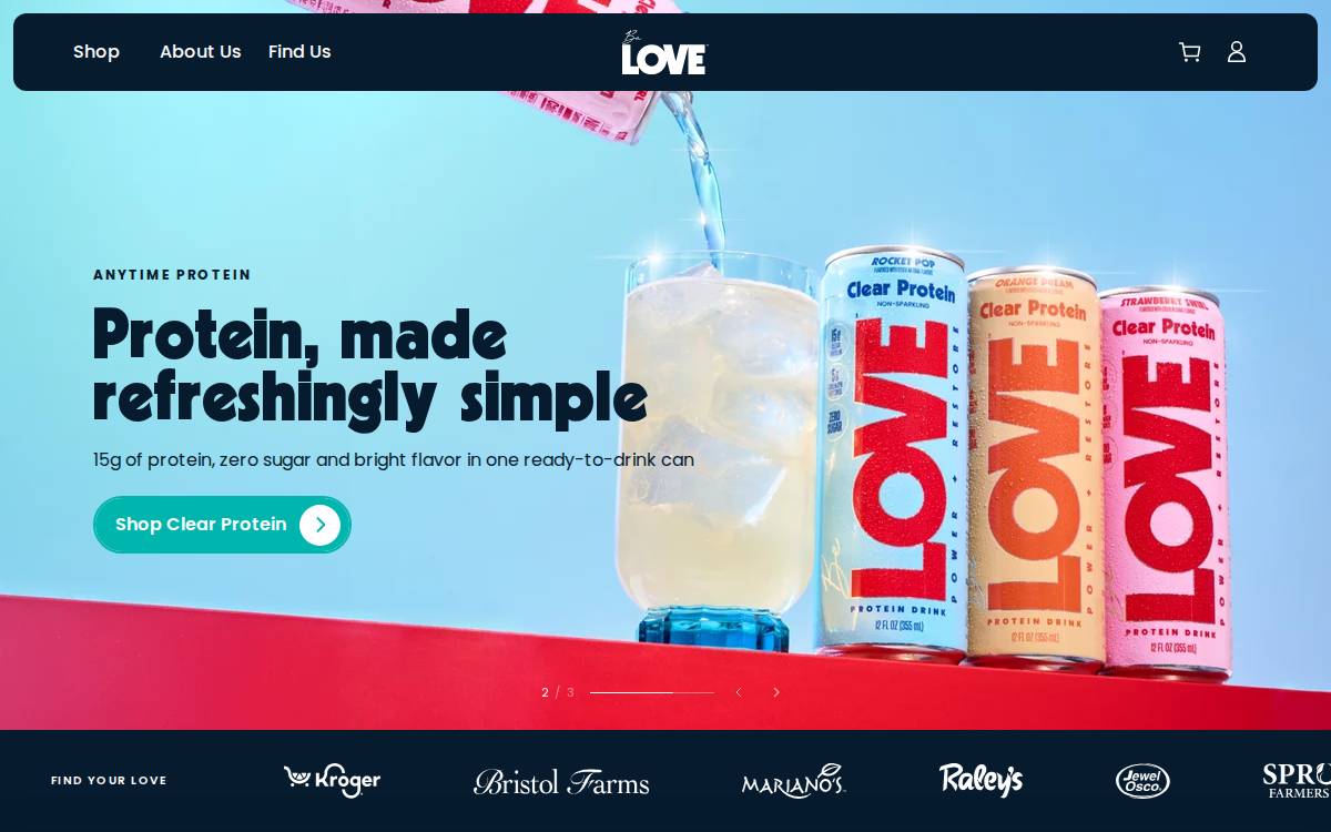Drink LOVE website preview