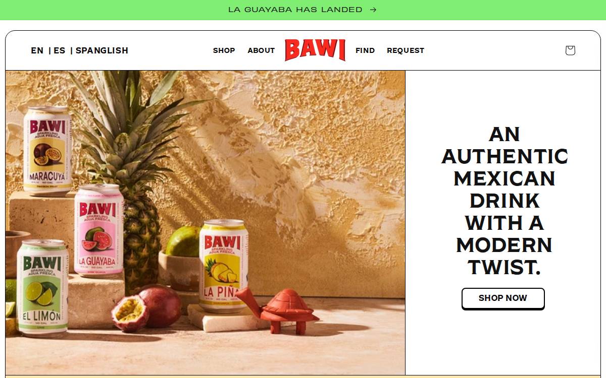 Drinkbawi website preview