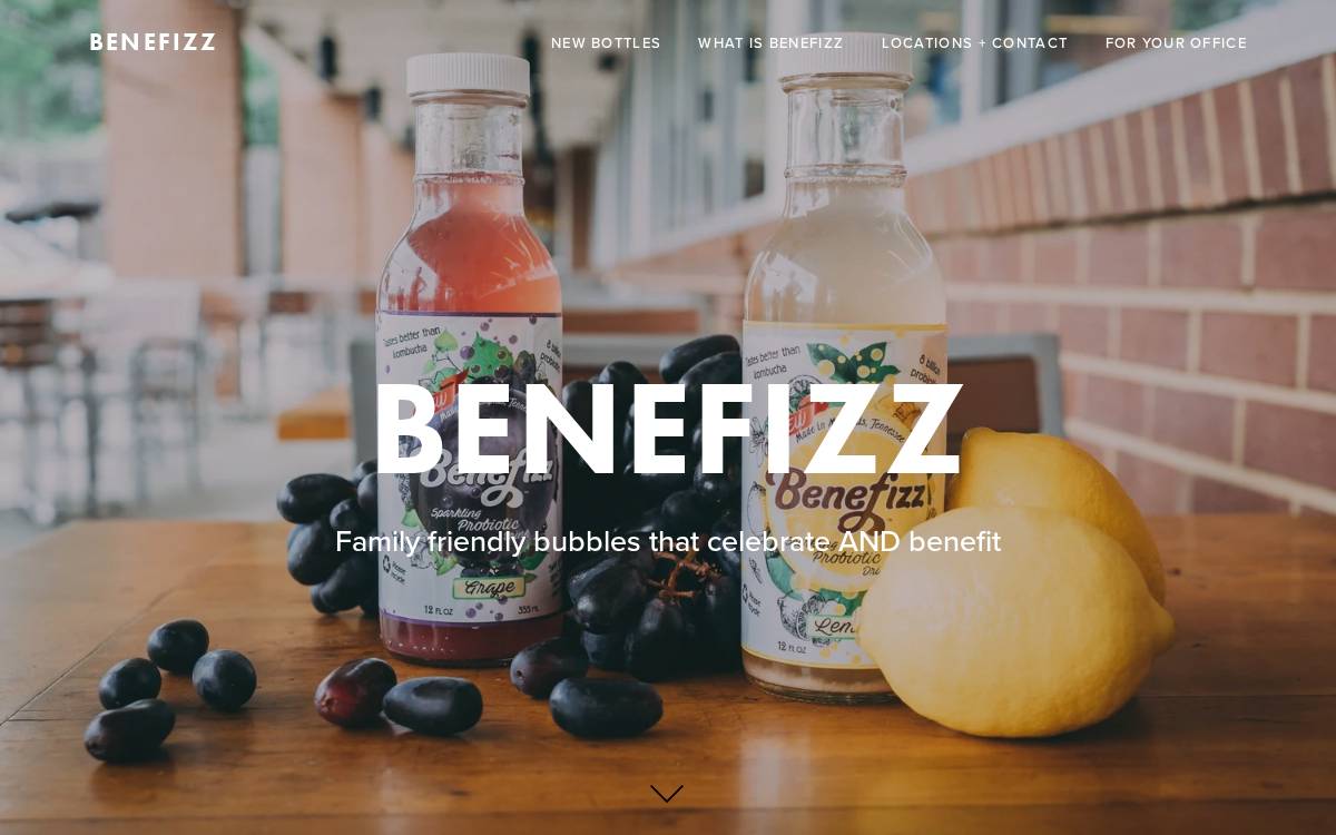 Drinkbenefizz website preview