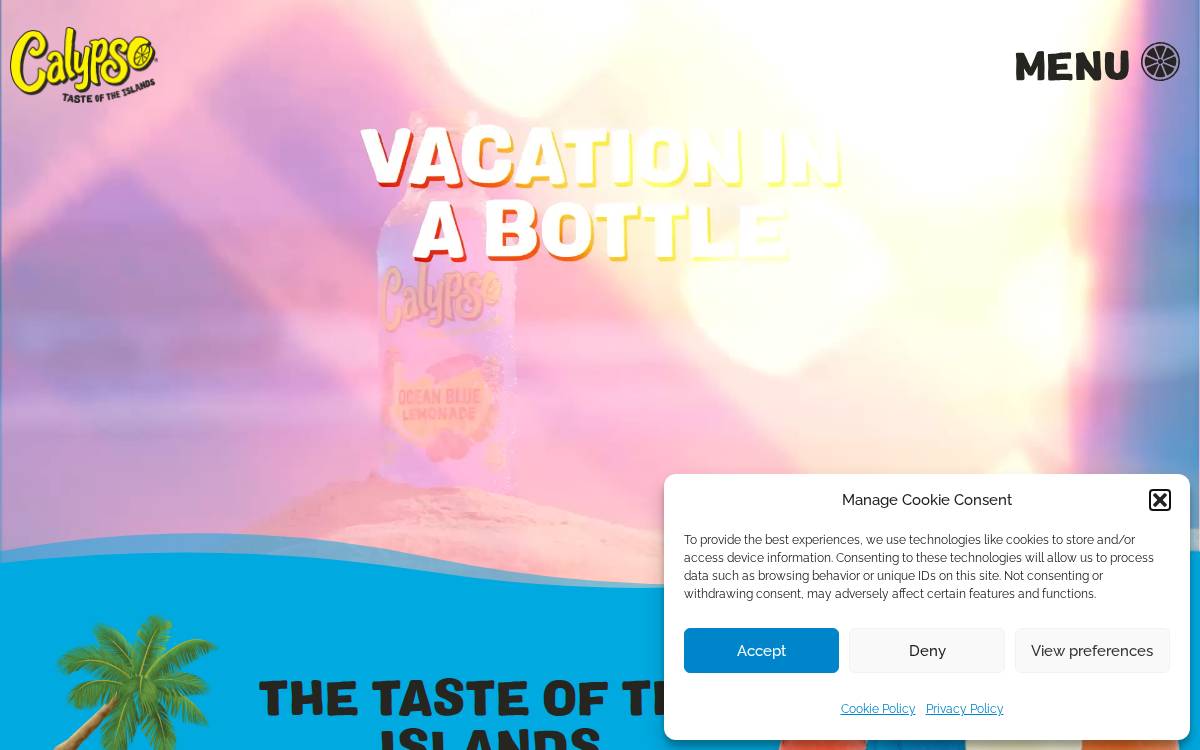 Drinkcalypso website preview
