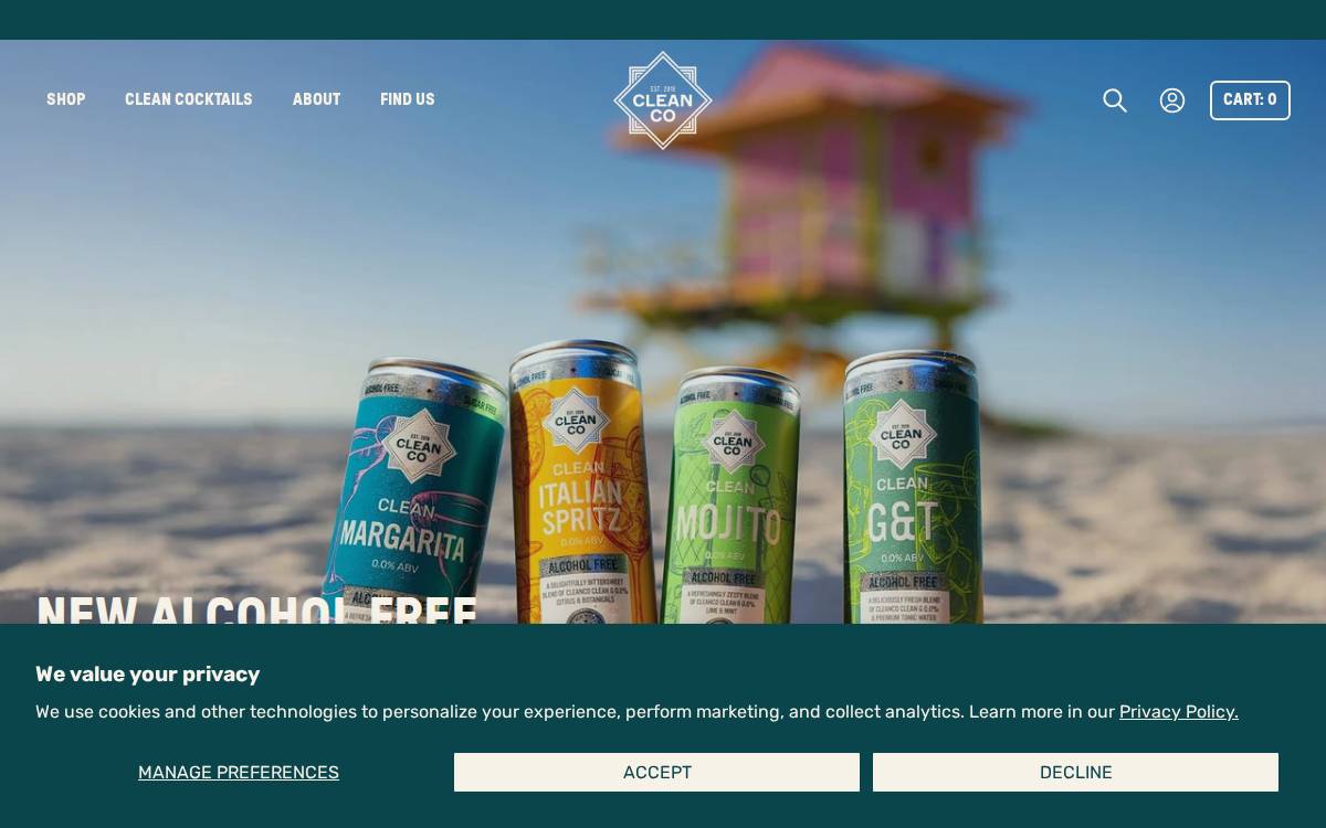 Drinkclean website preview