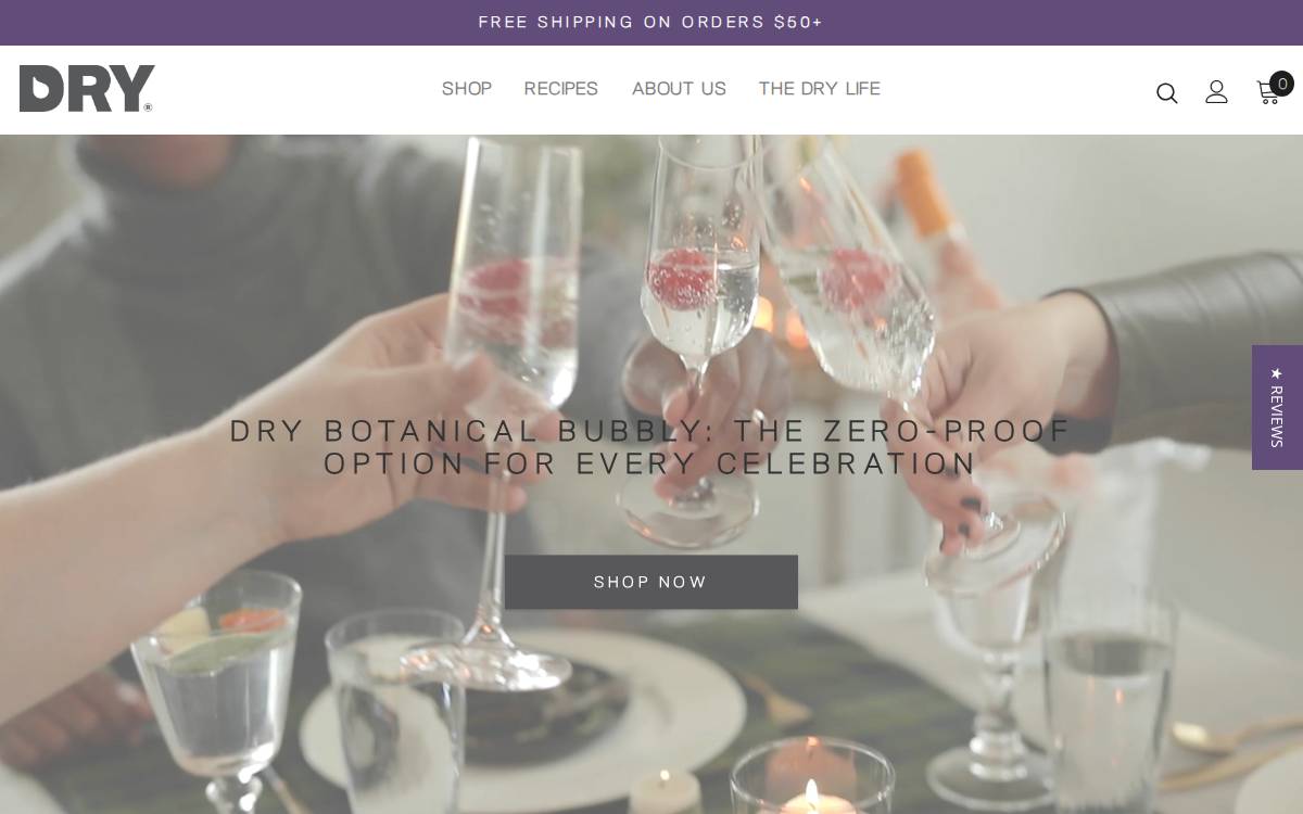 Drinkdry website preview