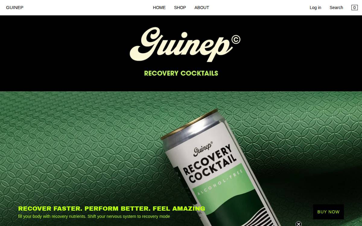 Drinkguinep website preview