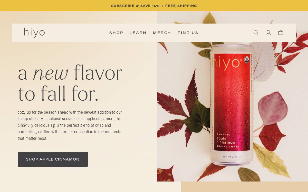 Drinkhiyo website preview