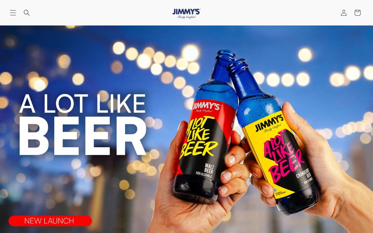 Drinkjimmys website preview
