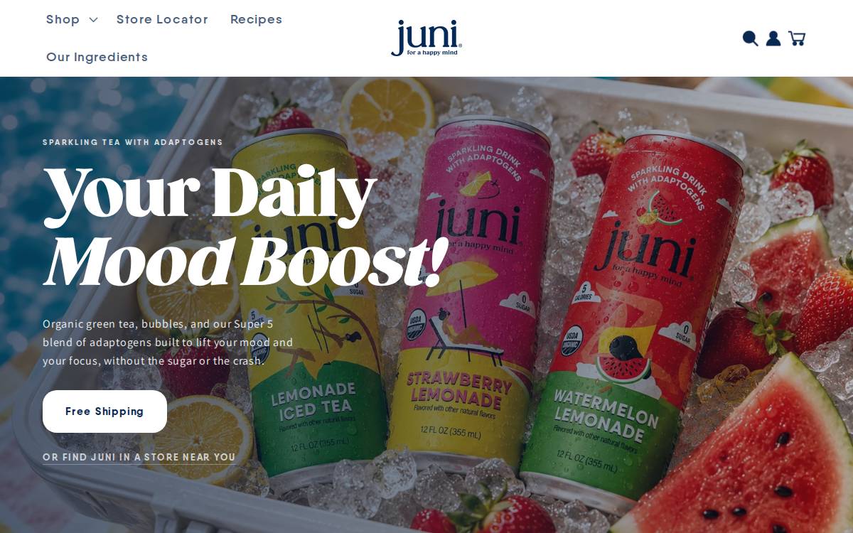 Drinkjuni website preview