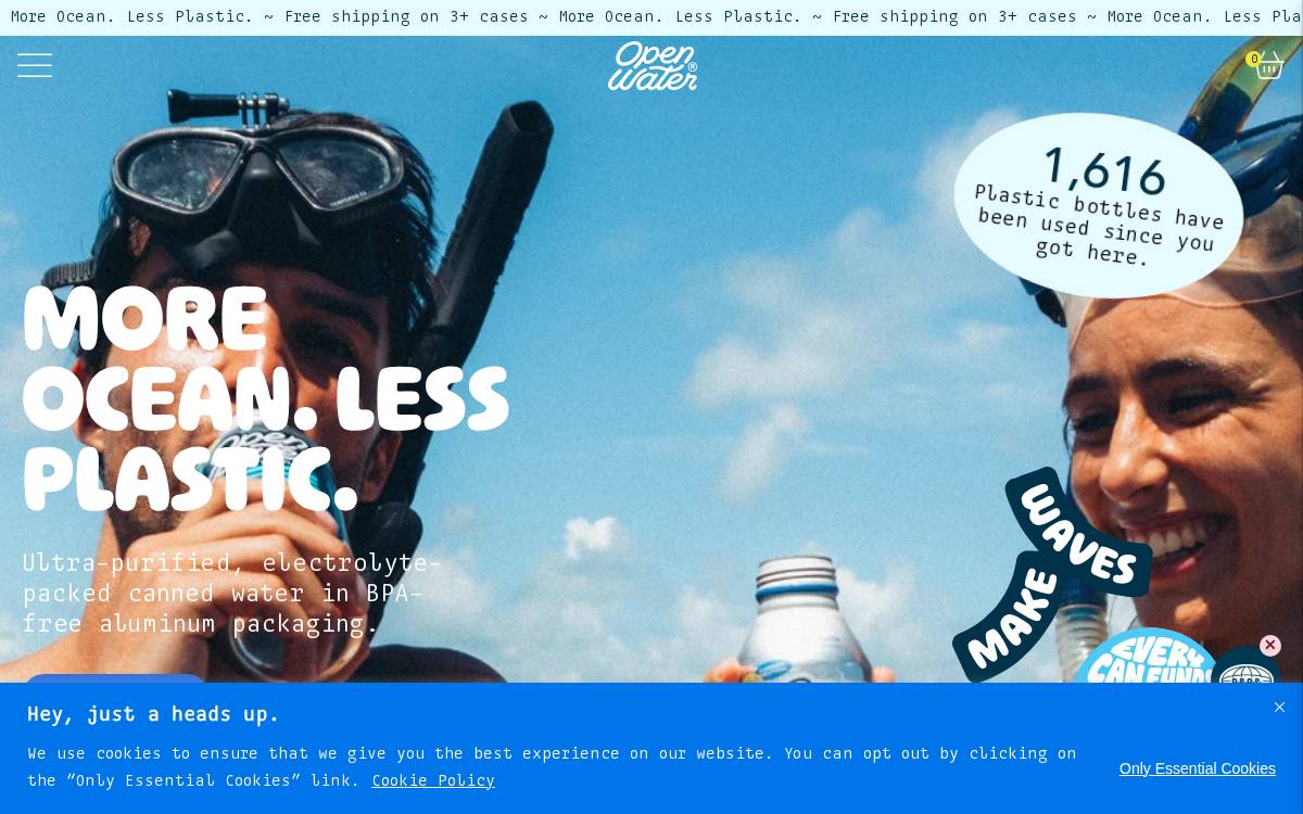 Drinkopenwater website preview